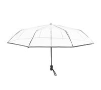 Wrtysully Paraguas Transparente Paraguas automatico para Lluviaautomatico Compacto Plegable Estilo a Prueba de Viento Paraguas Transparente, Transparente & Borde Negro