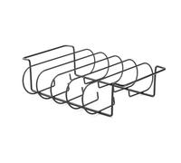 Wrtysully Parrilla Antiadherente de Acero Inoxidable para Asar A la Parrilla, con Capacidad para 4 Parrillas para Asar A la Parrilla, Color Negro