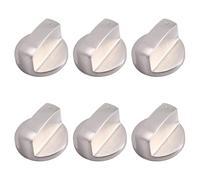 Wrtysully Perillas de Cocina de 6 Piezas, Estufa de Gas de 6 Mm Perillas Reemplazo de la Estufa Perillas de Metal Accesorios para Perillas de Horno de Gas de Cocina