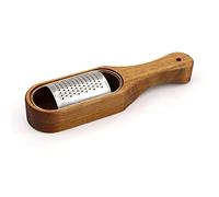 Wrtysully Rallador de Queso de Madera con Manejar, Triturador de Queso MarróN RúStico con Espacio de Almacenamiento, para Queso LimóN Chocolate