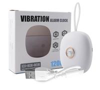 Wrtysully Reloj Despertador Vibratorio para Adolescentes Sordos y con Problemas de Audición Que Duermen Mucho, Funciona con Carga para Viajes o Uso Doméstico