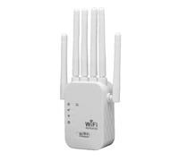Wrtysully Repetidor WiFi Inalámbrico de 1200 Mbps, Amplificador de Señal WiFi, Enrutador de Red de Banda Dual 2,4 G y 5G, 802.11ac, Enchufe de la UE