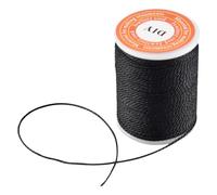 Wrtysully Rodillo Negro Algodon Encerado Granos del Collar Secuencia de la Cuerda 1 mm Caliente