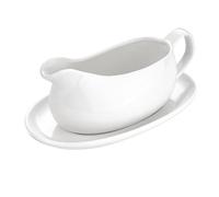 Wrtysully Salsera y Platillo de 14 Onzas, Salsera de CeráMica con Bandeja para Aderezos para Ensaladas Leche, Salsas Calientes, Crema, Caldo,