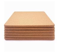 Wrtysully Salvamanteles de Corcho, 6 Piezas Salvamanteles de Corcho Cuadrados Gruesos de Alta Densidad para Platos Calientes, Posavasos de Corcho Multifuncional de 8 Pulgadas