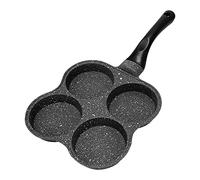 Wrtysully SartéN de Tortilla Espesa de Olla de 4 Agujeros SartéN Antiadherente para Filetes de Panqueques con Huevo Cocinar Sartenes con Huevo y JamóN MáQuina de Desayuno