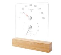 Wrtysully Sauna Termómetro 2 en 1 Fahrenheit Termómetro Higrómetro con Luz LED Sauna Accesorios para Sauna Habitación Hotel