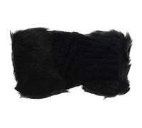 Wrtysully Senora Girl Faux Fur Knit Manos/Perneras Botines Covers Guantes - Negro