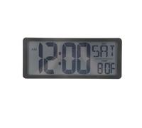 Wrtysully Serie de Reloj de Pared Cuadrado, Reloj Despertador Digital Jumbo Grande de 13.8 Pulgadas, Pantalla LCD, Escritorio de DecoracióN de Oficina Exclusivo de MúLtiples Funciones Negro