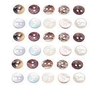 Wrtysully Set de 100 Botones Nacar Redondo 2 Agujeros DIY