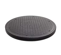 Wrtysully Soporte de Rodamientos de Bolas de Acero Giratorio Giratorio de 12 Pulgadas para Monitor Giratorio de TV Susans Perezosos Forma Redonda Negra