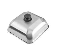 Wrtysully Tapa Redonda para Hamburguesas, Cubierta de Acero Inoxidable para Plancha, Cubierta Tipo para Derretir Queso, Accesorios para Parrilla, Parrilla para Bistec, Barbacoa, Picnic