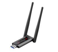 Wrtysully Tarjeta de Red USB de 1200M RTL8812 Adaptador LAN WiFi InaláMbrico AC1200 de Banda Dual 2.4G 5G Dongle con Antena para Computadora PortáTil y de Escritorio