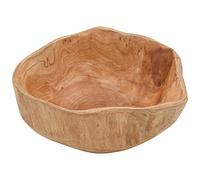 Wrtysully Tazón de Frutas para el Hogar de Caramelo de Madera de Fruta Talla de Madera Raíz de Fruta Madera 20-24 Cm