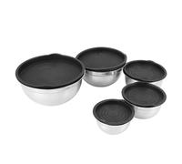 Wrtysully TazóN para Mezclar de 5 Piezas, Ensaladera Apilable de Acero Inoxidable con Tapa HerméTica, TazóN para Servir para Cocinar en la Cocina, Hornear, Etc.