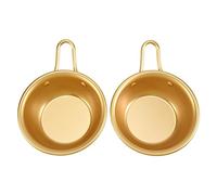 Wrtysully Tazones Makgeolli de 2 Piezas Tazones Tradicionales Coreanos de Aluminio para Vino de Arroz Crudo Coreano