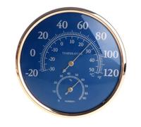 Wrtysully Termómetro Redondo Higrómetro Medidor de Humedad y Temperatura de Alta Precisión Azul para Oficina en Casa