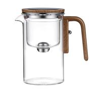 Wrtysully Tetera Mágica de 600 Ml con Separación de Agua, Tetera de Vidrio, Tetera Mágica con Infusor, Tetera de Vidrio con Colador