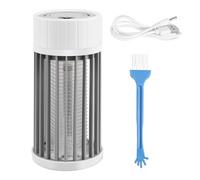 Wrtysully Trampa Atrayente de Plagas de Insectos y Moscas para Insectos y Linterna LED para Acampar, Recargable por USB/Solar, Trampas para Moscas de Insectos Gris