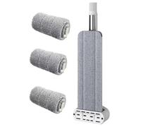 Wrtysully Trapeador Plano, Trapeador de Limpieza de Pisos con Autoescurrido y Manos - Trapeador de Microfibra para Pisos, Trapeador Sin Lavado una Mano