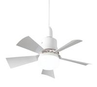 Wrtysully Ventilador de Techo con Control Remoto, Ventilador de Techo con 3 Velocidades, LED Regulable, Base E27, Ventilador de Techo Inalámbrico