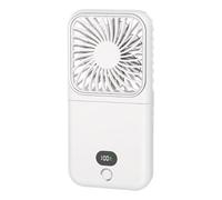 Wrtysully Ventilador Plegable Versátil con Espejo de Maquillaje Integrado, Recargable, Portátil y de Escritorio para Viajes y Uso Al Aire Libre.