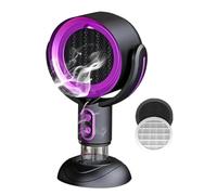 Wrtysully Ventilador Purificador, Filtro Extraíble y Lavable, Ventilador Portátil para Humo, Ventilador Purificador para Humo, Negro y