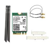 Wrtysully Wi-Fi 6E AX210 Tarjeta InaláMbrica 2400Mbps Bluetooth 5.2 Kit de Escritorio 802.11Ax 2.4G/5Ghz/6Ghz AX210NGW, con Antena 8DBi