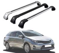 WRUHUA Barras de Techo para Auris Touring Sports Estate 2013-2021, Aluminio Barra Portaequipajes Transversales Baca Coche para con Rieles Cerrados,Silver-1 Pair