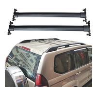 WRUHUA Barras de Techo para Land Cruiser Prado 120 FJ120 LC120 2003-2009, Portaequipajes Aluminio Transversales Baca, Black-1-Pair