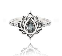 Wryhaul Anillo de loto Fuck It And Begin Again para mujer, anillo inspirador con incrustaciones de circón resistente al deslustre con flor de loto, anillo de loto Fuck My Trauma (B,US-6)