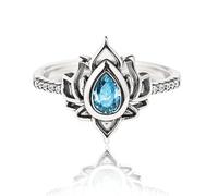 Wryhaul Anillo de loto Fuck It And Begin Again para mujer, anillo inspirador con incrustaciones de circón resistente al deslustre con flor de loto, anillo de loto Fuck My Trauma (A,US-7)