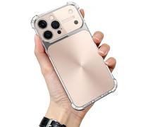 WRYHAUL CD-Texture Case Cover for iPhone 17 Pro MAX Series, Quad-Corner Drop-Proof CD-Texture Case, 4 Corners Shockproof Electroplated Camera Lens Protection (17-Air,Gold)