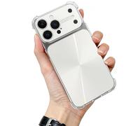 WRYHAUL CD-Texture Case Cover for iPhone 17 Pro MAX Series, Quad-Corner Drop-Proof CD-Texture Case, 4 Corners Shockproof Electroplated Camera Lens Protection (16 Pro,White)