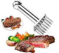 Wrzbest Ablandador de carne con 28 agujas afiladas de acero inoxidable, mazo de cuchillas profesional, pescado de Navidad, juego de cocina