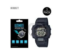(WS-1400H) 3 protectores de pantalla nano a prueba de explosiones Casio W-737HX WS-1400H HD transparente para