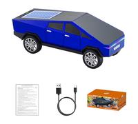 WS-699 Réplica de altavoz solar Bluetooth - Diseño de camioneta pickup futura, sonido HD, emparejamiento estéreo TWS, radio FM, luz LED de fiesta, reproducción USB/TF, micrófono manos libres, carga