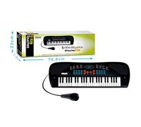 WS - Synthesizer - 49 Toetsen - Teens - 610600 - 66 cm - Zwart - Ideaal voor Beginners - Muziek - Instrument - Izzy - Pianoinitiatie - Amateurmuzikanten - Inclusief USB-Kabel - Microfoon