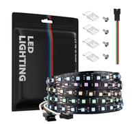 WS2811 Cinta LED RGB IC 5M 108 LEDs/m Tira luminosa de alta densidad DC24V 8mm Cinta luminosa de color de sueño regulable IP30 no impermeable FCB negra para proyectos de bricolaje interior