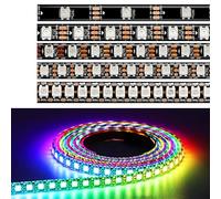 WS2812B WS2812 Tira LED digital flexible direccionable individualmente RGB LED 30/60/74/96/144 píxeles/LED/M tira de luz de 5 V (PCB blanco IP30, 5 m, 30 LED/M)