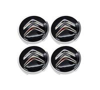 WSADRFXS 4Pcs Coche Rueda Tapas Centrales para Citroen C4 2010-2015,Tapas Centrales de Llantas Auto Tapas Llantas Coche Accesorios,60mm-Black