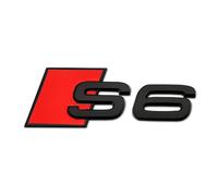 WSADRFXS Coche Pegatina para 55TFSI A3 A3 A4 A5 A6 RS3 RS5 RS6 RS8 Q5 Q7,3D Cromado Emblema Adhesivo Styling Accesorios,Black-S6
