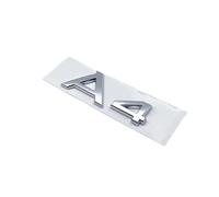 WSADRFXS Coche Pegatina para 55TFSI A3 A3 A4 A5 A6 RS3 RS5 RS6 RS8 Q5 Q7,3D Cromado Emblema Adhesivo Styling Accesorios,Silver-A4