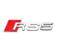 WSADRFXS Coche Pegatina para A1 A3 S4 S5 S6 RS3 RS8 50TFSI,3D Cromado Emblema Adhesivo Styling Accesorios,Silver-RS5