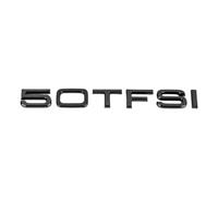 WSADRFXS Coche Pegatina para A4L A6L A8L 45TFSI 50TFSI A1 A3 A4 A5 A6,3D Cromado Emblema Adhesivo Styling Accesorios,Black-50TFSI