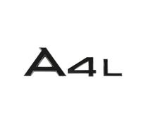 WSADRFXS Coche Pegatina para A4L A6L A8L 45TFSI 50TFSI A1 A3 A4 A5 A6,3D Cromado Emblema Adhesivo Styling Accesorios,Black-A4L