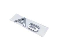 WSADRFXS Coche Pegatina para A4L A6L A8L 45TFSI 50TFSI A1 A3 A4 A5 A6,3D Cromado Emblema Adhesivo Styling Accesorios,Silver-A6