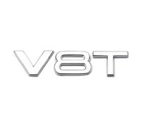 WSADRFXS Coche Pegatina para A4L A6L A8L 45TFSI 50TFSI A1 A3 A4 A5 A6,3D Cromado Emblema Adhesivo Styling Accesorios,Silver-V8T