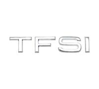 WSADRFXS Coche Pegatina para S3 S4 S5 S6 A3 A4 A5 A6 A7 A8,3D Cromado Emblema Adhesivo Styling Accesorios,Silver-TFSI