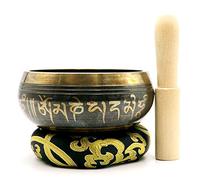 Wsaman Antiguo Antiguo Juego De Cuencos Tibetanos Chakra Tibetano Hecho A Mano Cuenco De Curación Arte Antiguo Latón Instrumento Musical para Meditación Curación Relajación Yoga,1,12.5cm